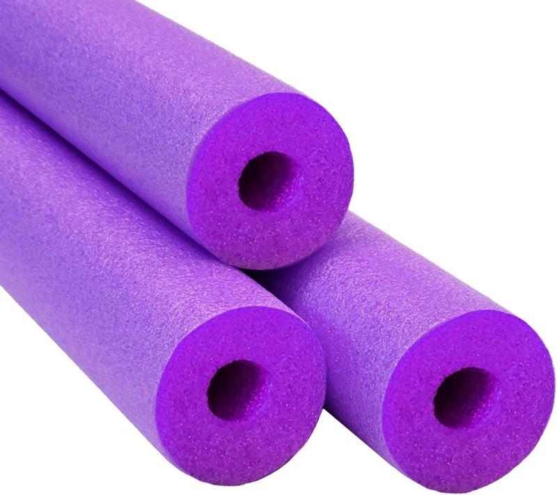 Chochkees Purple Pool Noodles Swimming Hollow Core Foam Tube, Floating Thick Noodles for Floating, Pool Accessories, 52" - Image 1